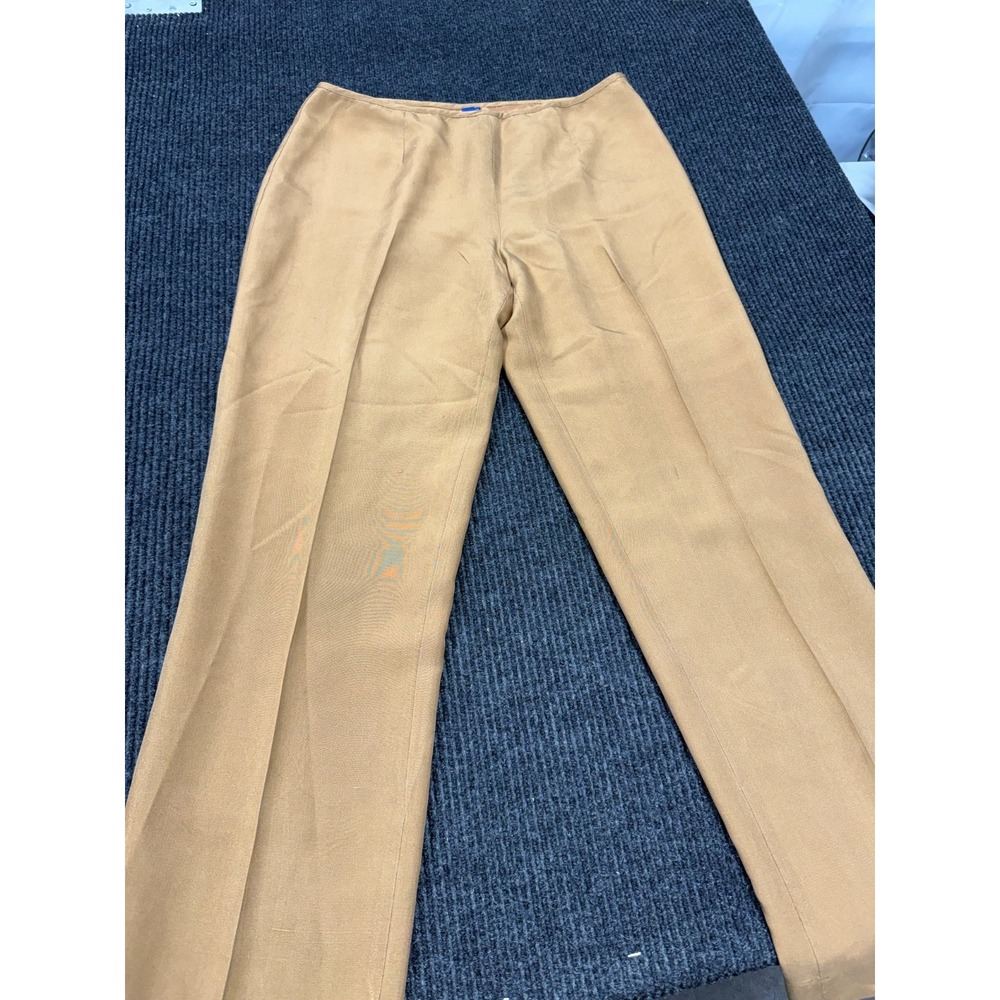 J.McLaughlin Women's Size 12 Tan Camel Lined Dress Pants Side Zip Made USA